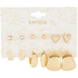 6 Pk Gold Earrings