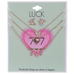 4 Pc Necklace & Earring Set