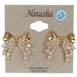 Gift Bow Embellished Stud Earrings