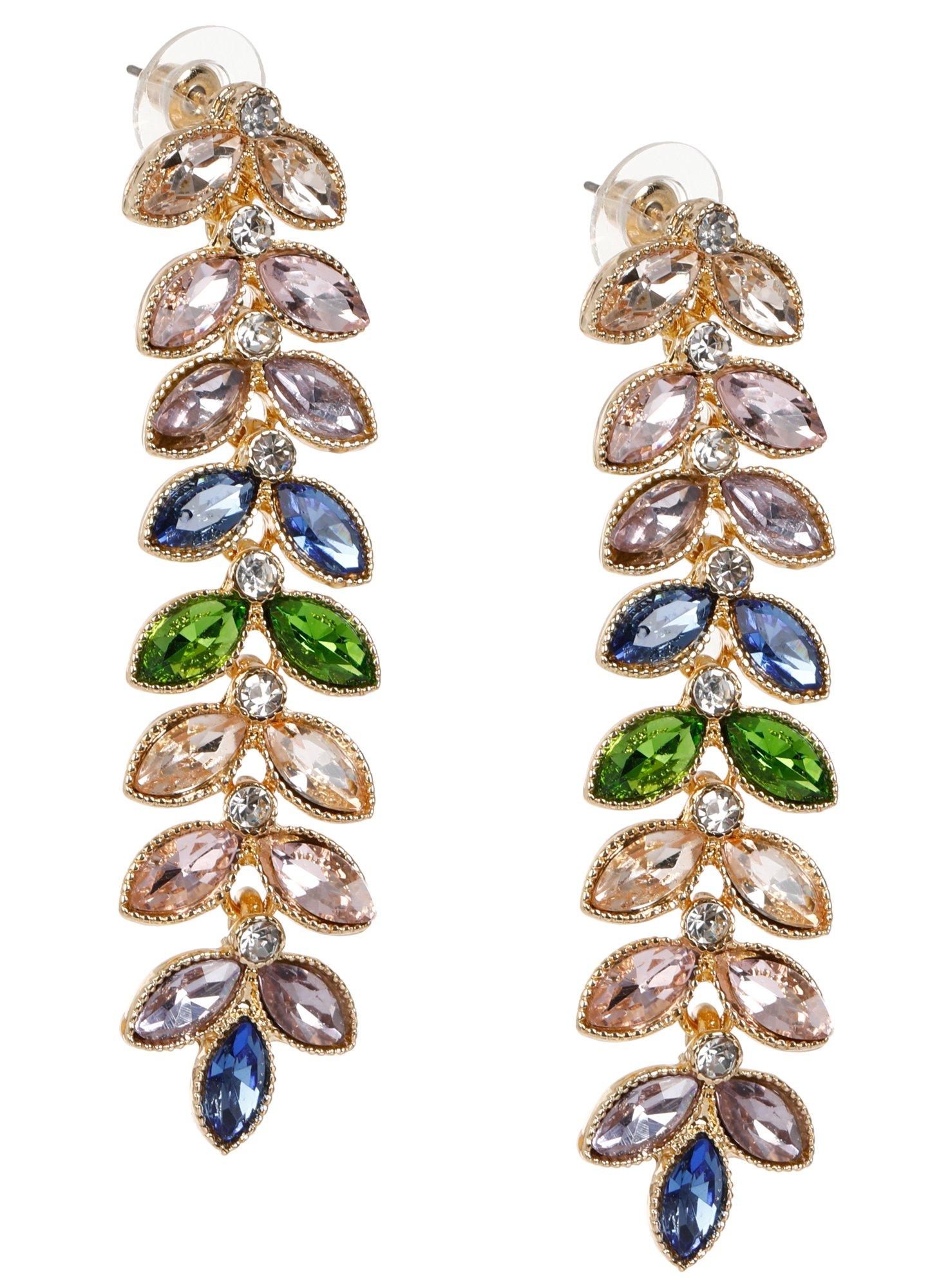 Linear Gemstone Occasion Earrings