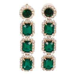 Faceted Emerald Drop Earrings