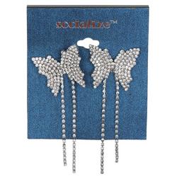 Rhinestone Butterfly Earrings