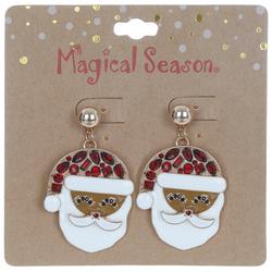 Christmas Santa Claus Head Earrings