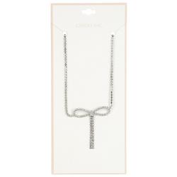 Rhinestone Bow Necklace