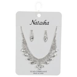Necklace & Earrings Set - Silver