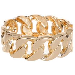 Gold Linked Bangle Bracelet