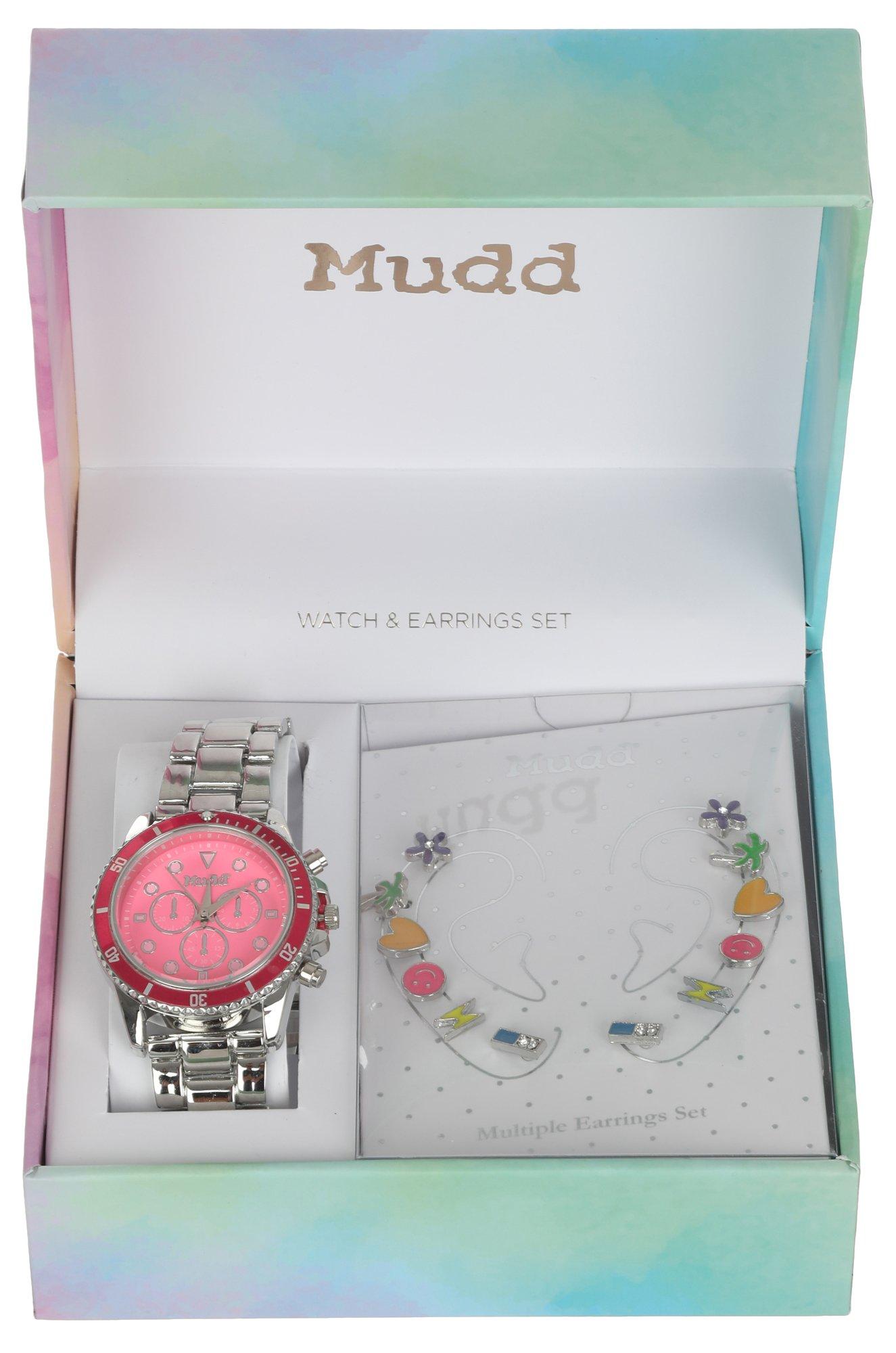 Watch and Earrings Set - Multi