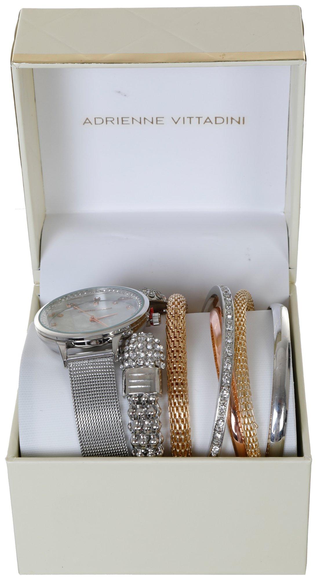 Women's 7 Pc Watch Set - Silver/Rose Gold