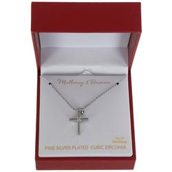 Fine Silver Plated Cross Necklace