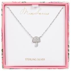 Sterling Silver Mushroom Pendant Necklace