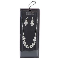 3 Pc Crystal Necklace and Earring Set