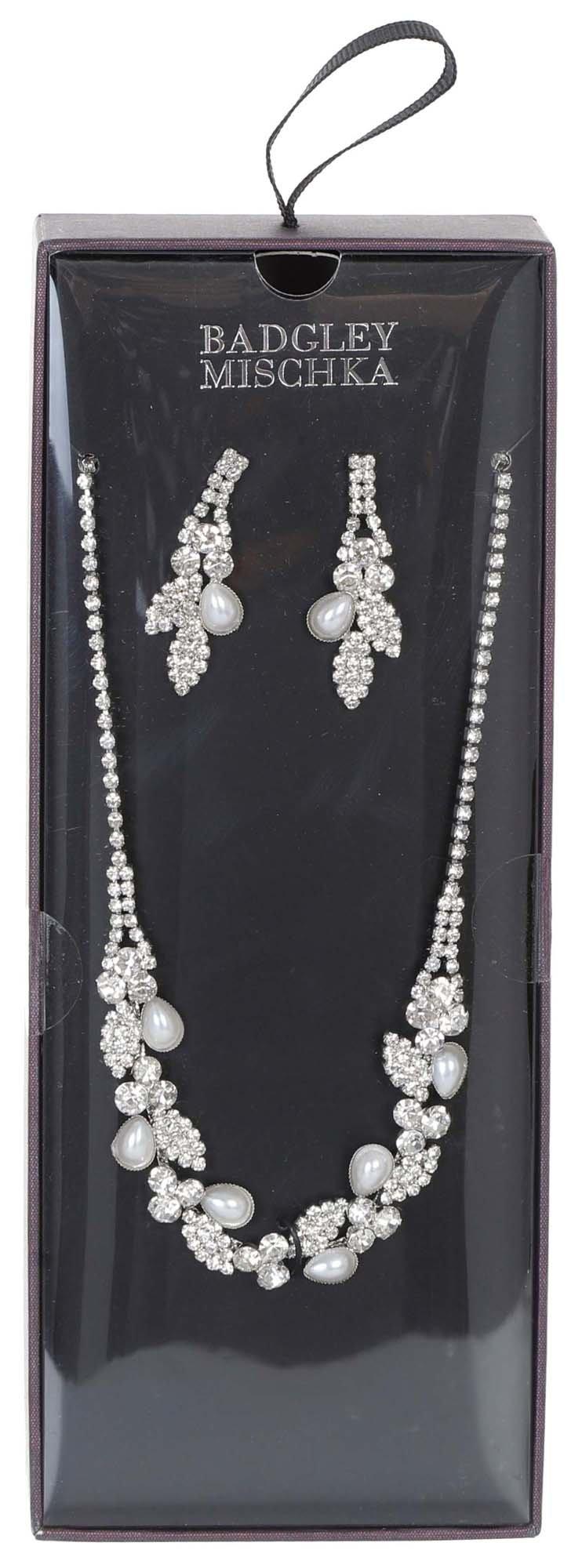 3 Pc Crystal Necklace and Earring Set