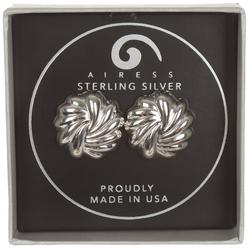 Sterling Silver Textured Stud Earrings