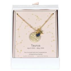 Taurus Astrology Pendant Necklace - Gold