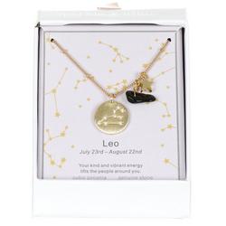 Leo Astrology Pendant Necklace - Gold