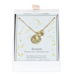 Scorpio Astrology Pendant Necklace - Gold
