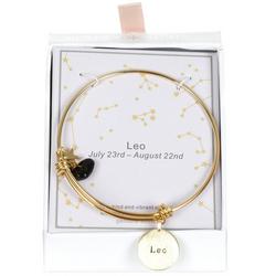 Leo Charm Bangle Bracelet - Gold