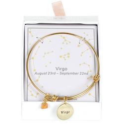 Virgo Charm Bangle Bracelet - Gold