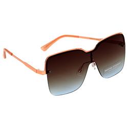 Women's Aviator Shield Sunglasses - Rose Gold