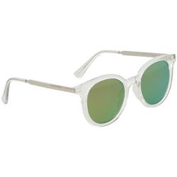 Women's Round Frame Sunglasses - White