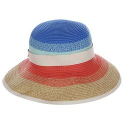 Women's Color Block Casual Sun Hat - Blue Multi