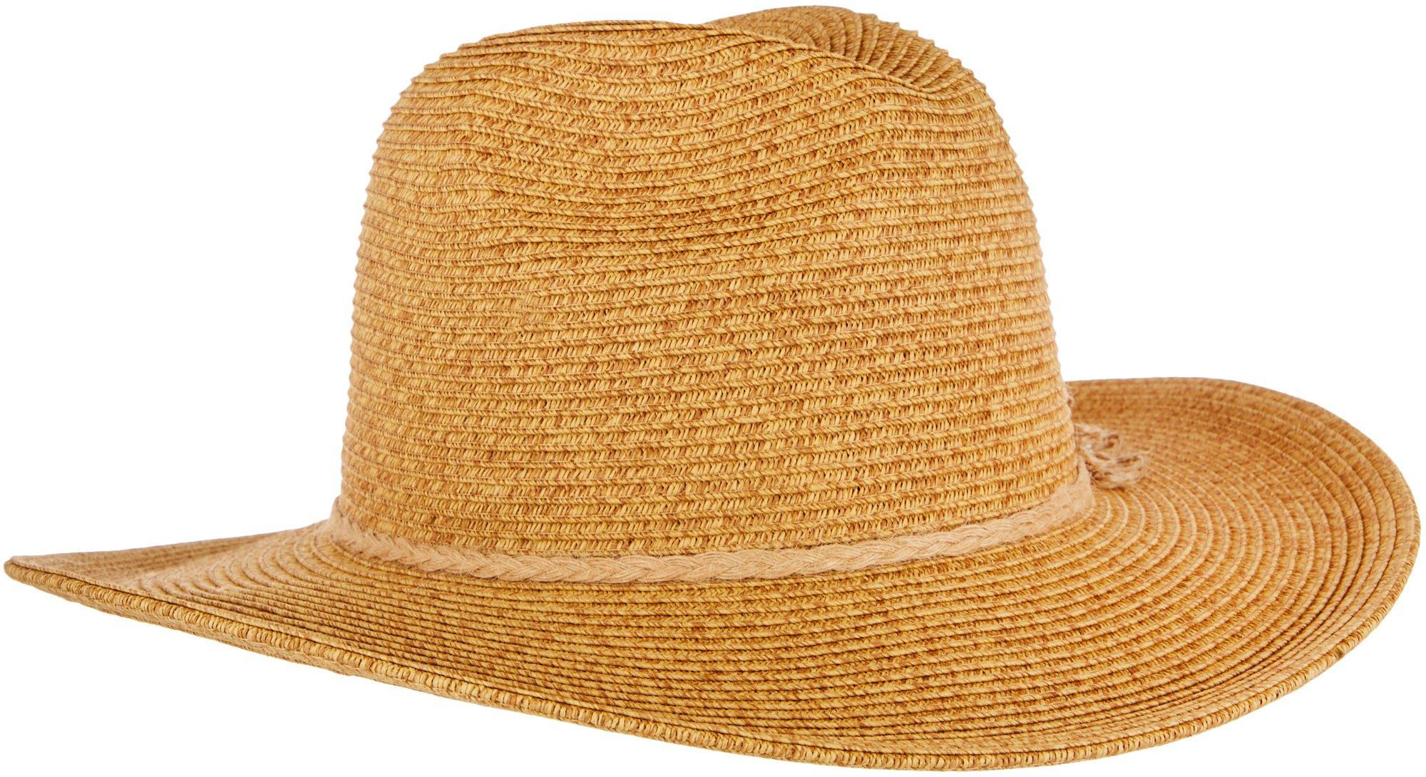 Women's Floral Straw Fedora Hat