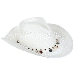 Women's Shell Straw Cowgirl Hat