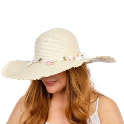 Women's Wide Brim Seashell Sun Hat