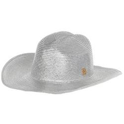 Women's Metallic Cowboy Straw Sun Hat