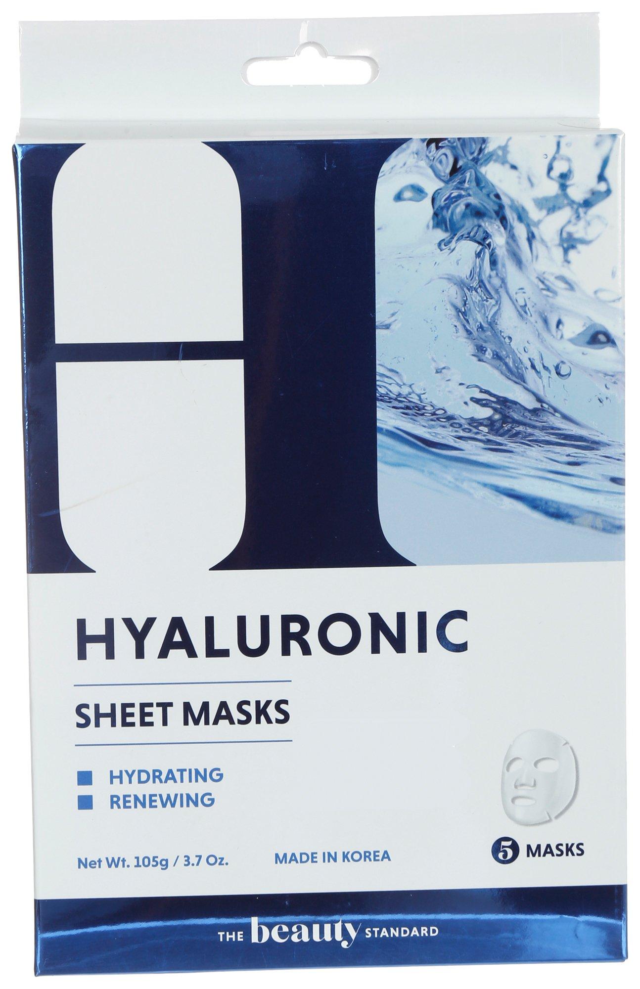 5 Pk Hyaluronic Acid Sheet Masks