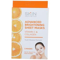 5 Pk Advanced Brightening Sheet Masks