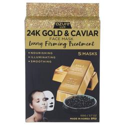 5 Pk 24K Gold & Caviar Face Masks