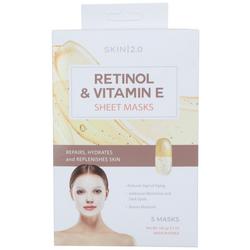 5 Pk Retinol & Vitamin E Sheet Masks