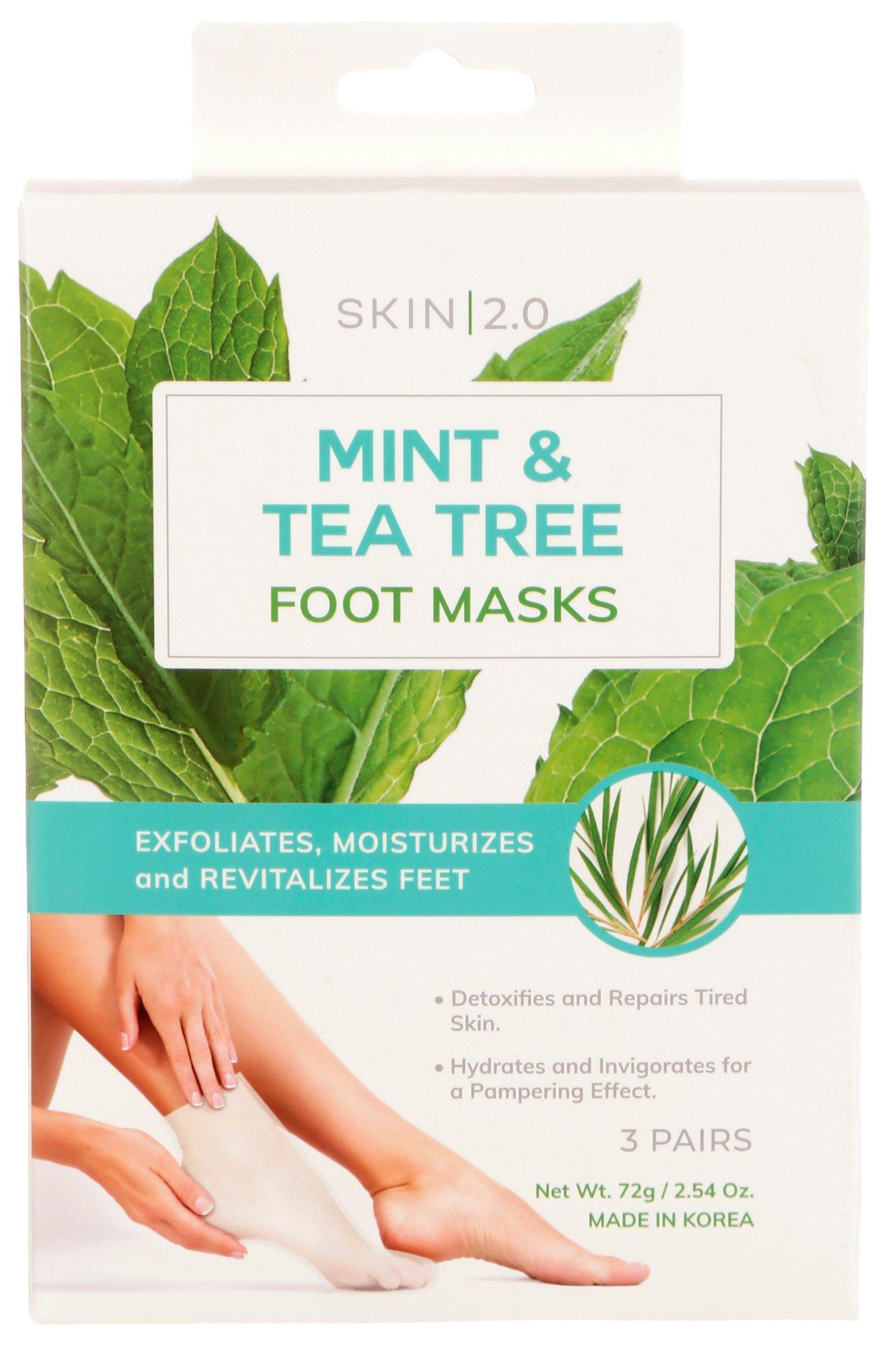 3 Pk Mint & Tea Tree Foot Masks