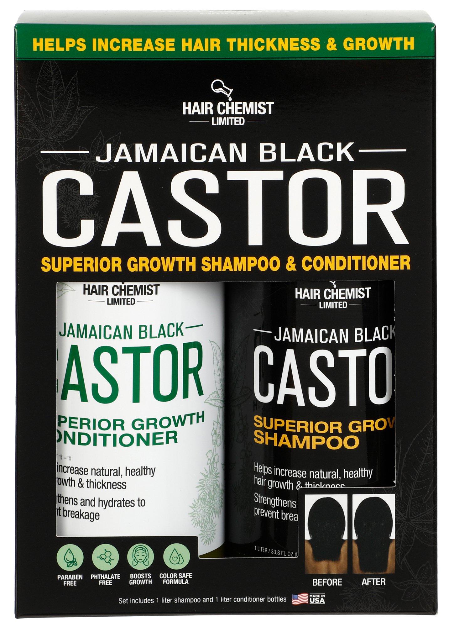 2 Pc Jamaican Black Castor Shampoo & Conditioner Set