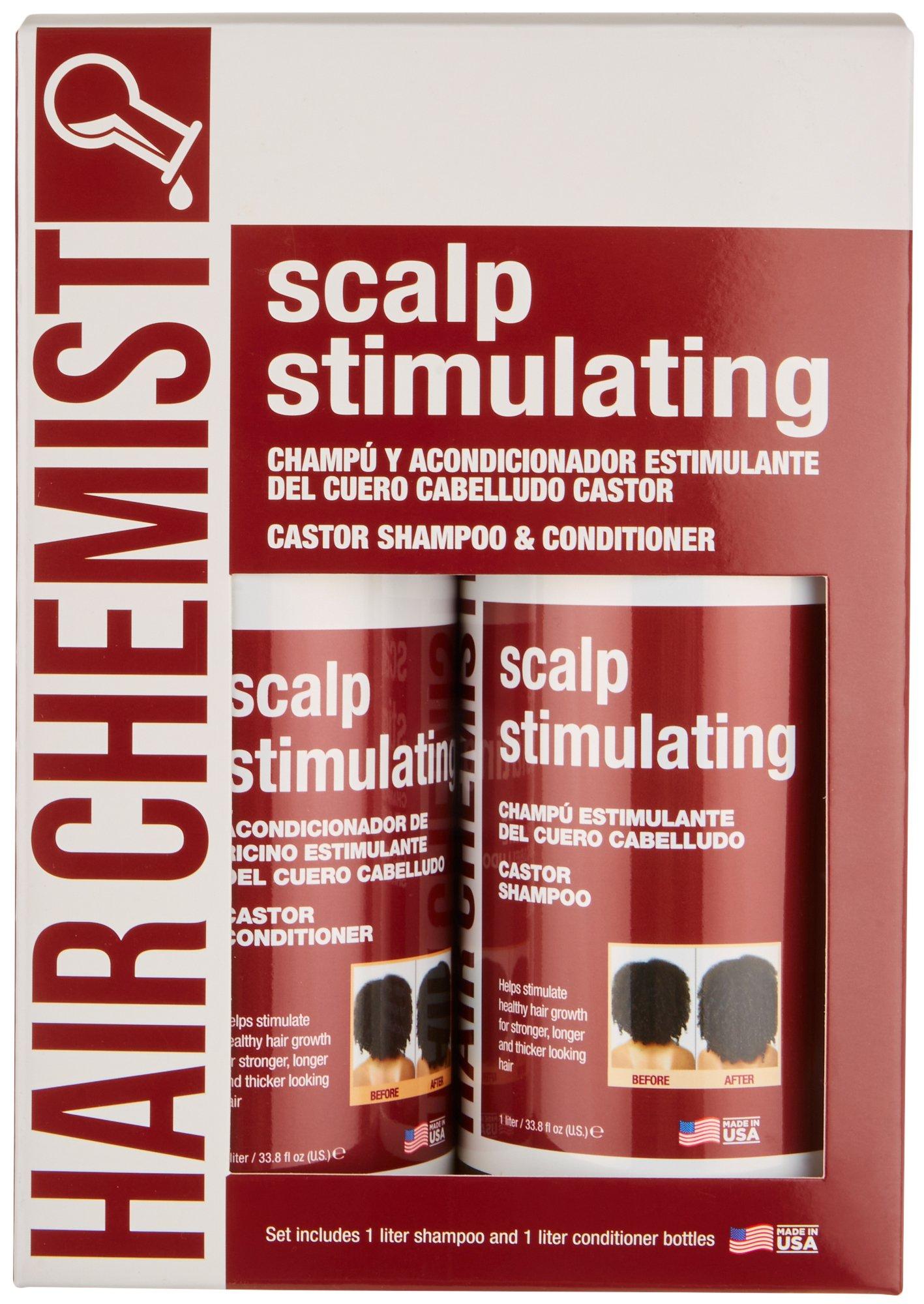 2 Pk Scalp Stimulating Castor Shampoo & Conditioner