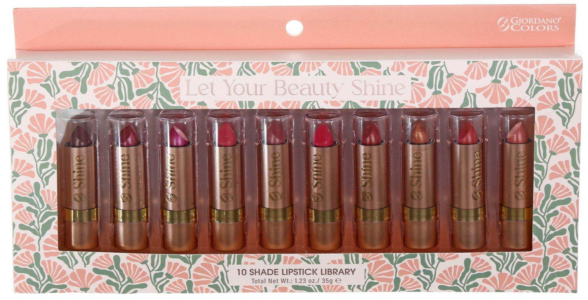 10 Pc Shade Lipstick Set