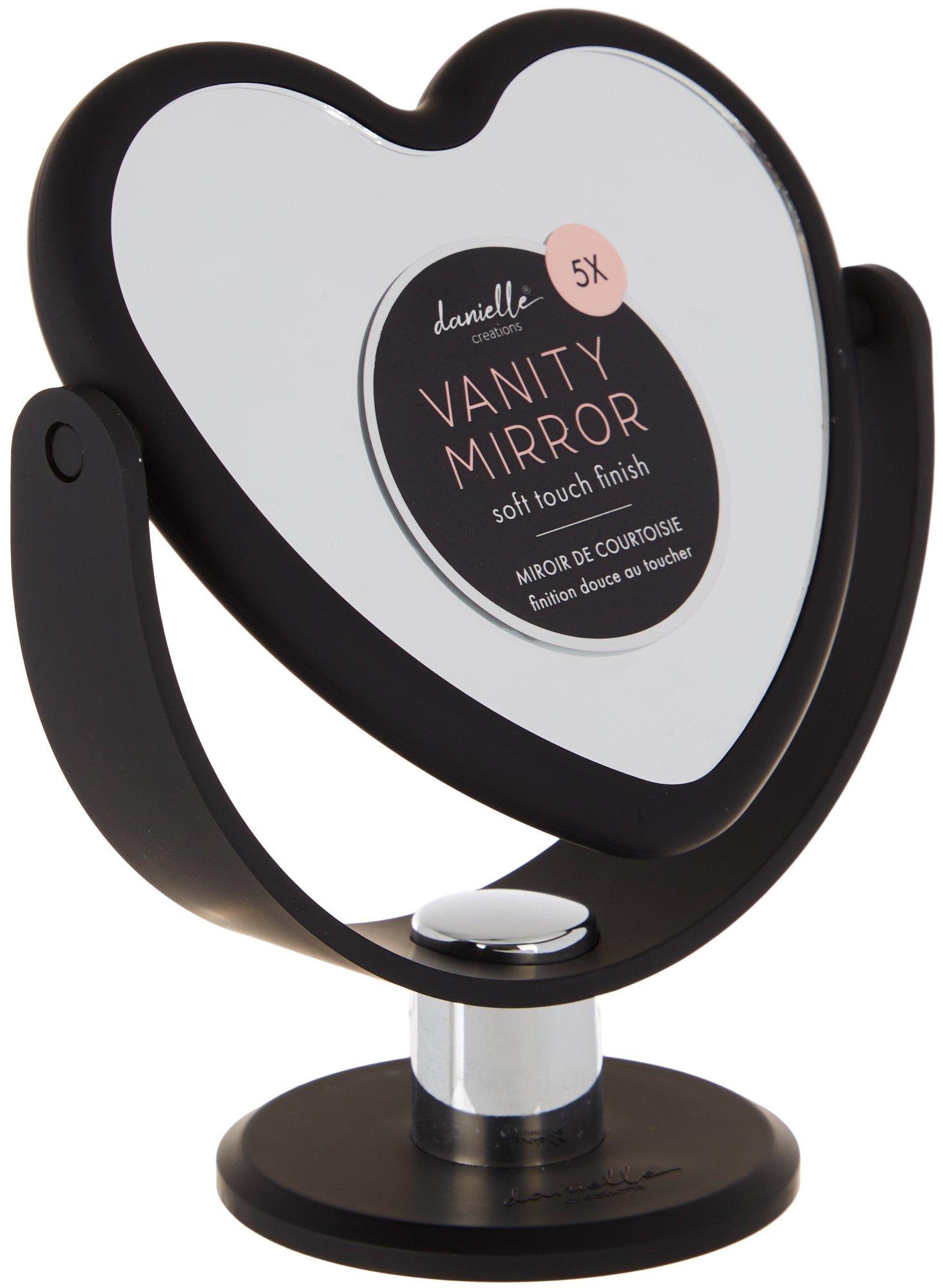 Double-Sided Soft Touch Heart Vanity Mirror
