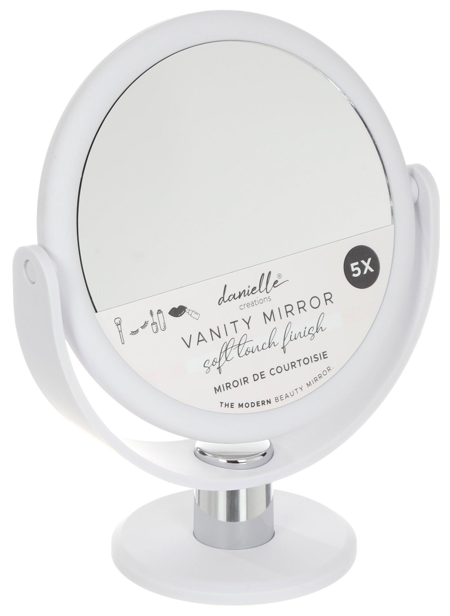 5x Vanity Mirror - White