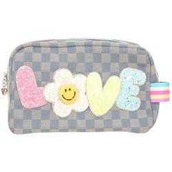 Valentine's Quilted Love Faux Leather Cosmetic Bag