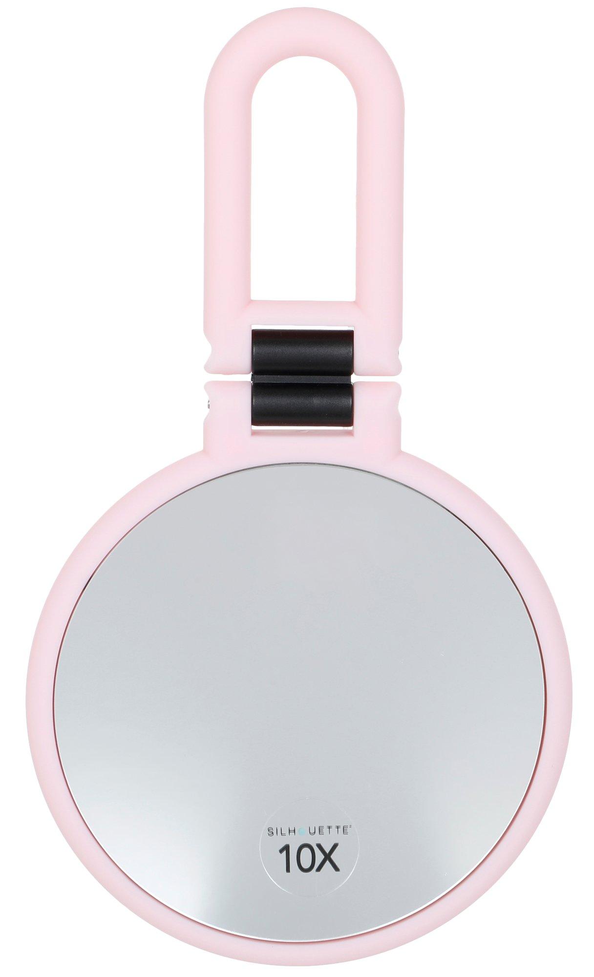 3-in-1 Soft Touch Handheld Mirror - Pink