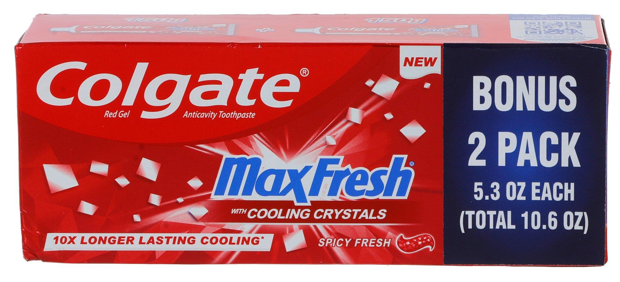 2 Pk Max Fresh Toothpastes