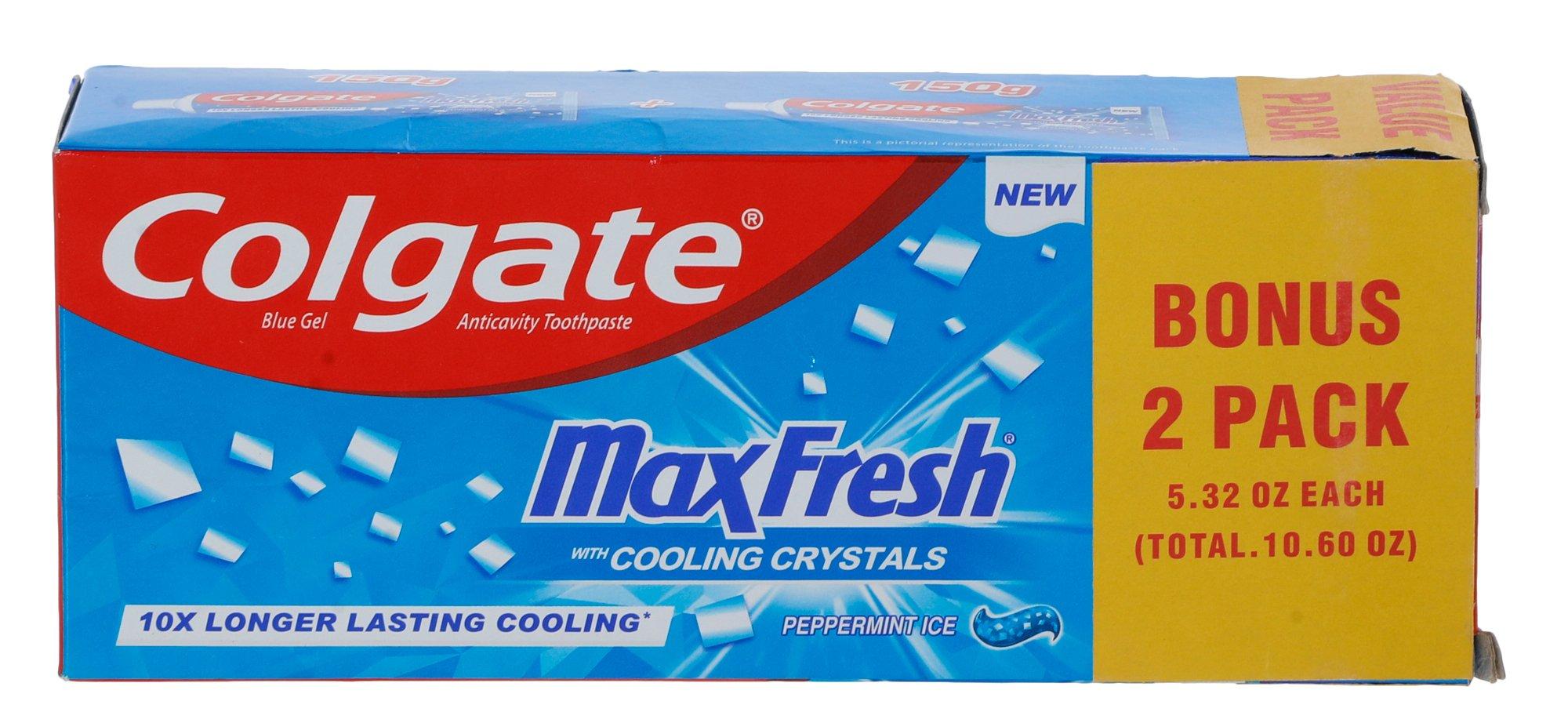 2 Pk Max Fresh Cooling Crystals Toothpastes