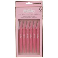 6 Pk Precision Touch-Up Razors -Pink