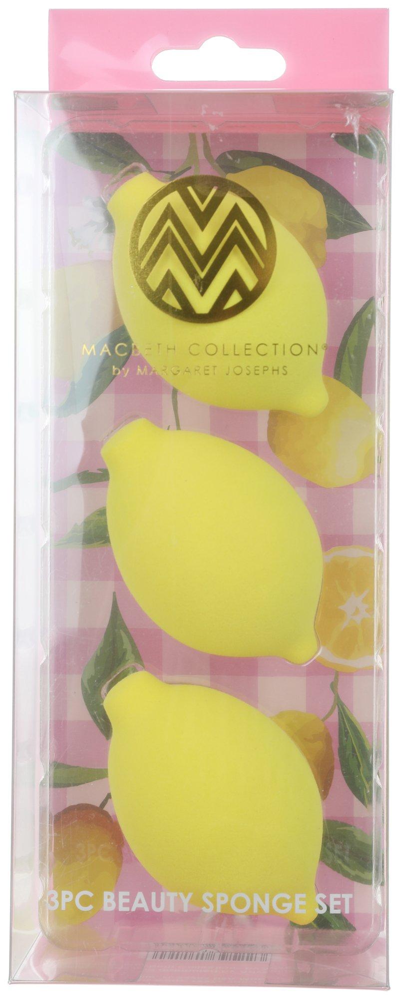 3 Pc Lemon Beauty Sponge Set