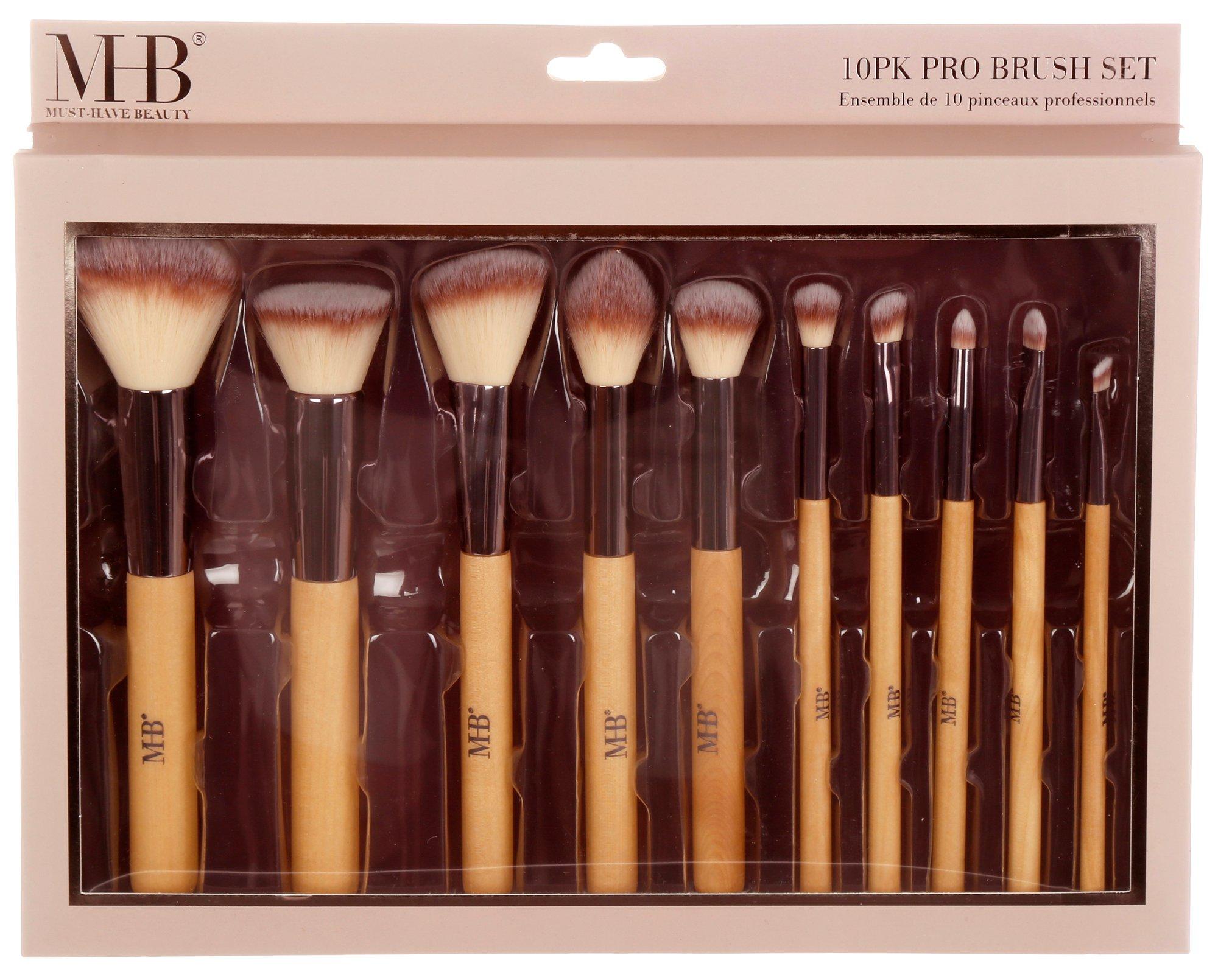 10 Pc Pro Makeup Brush Set