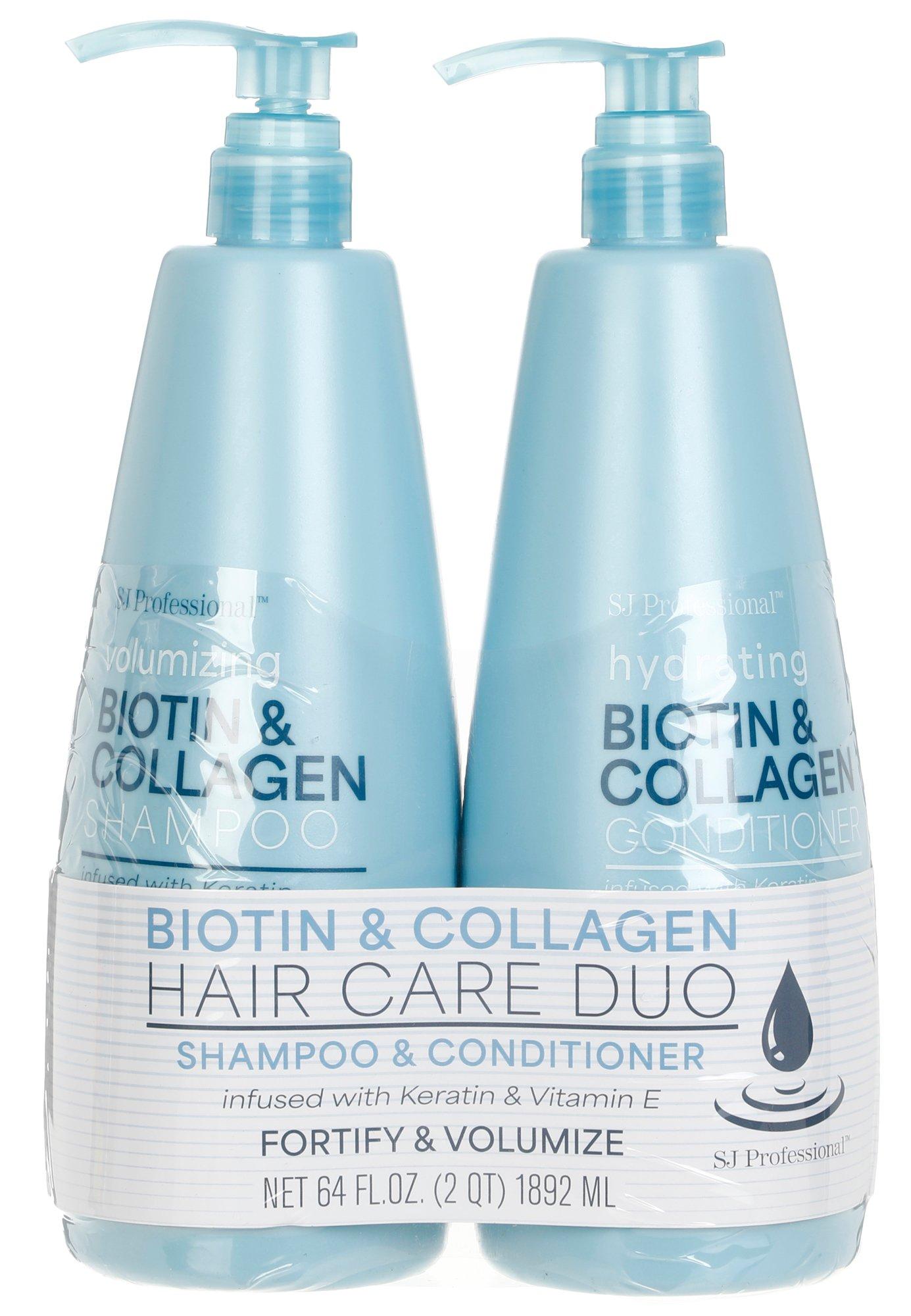 2 Pc Biotin & Collagen Shampoo & Conditioner Set