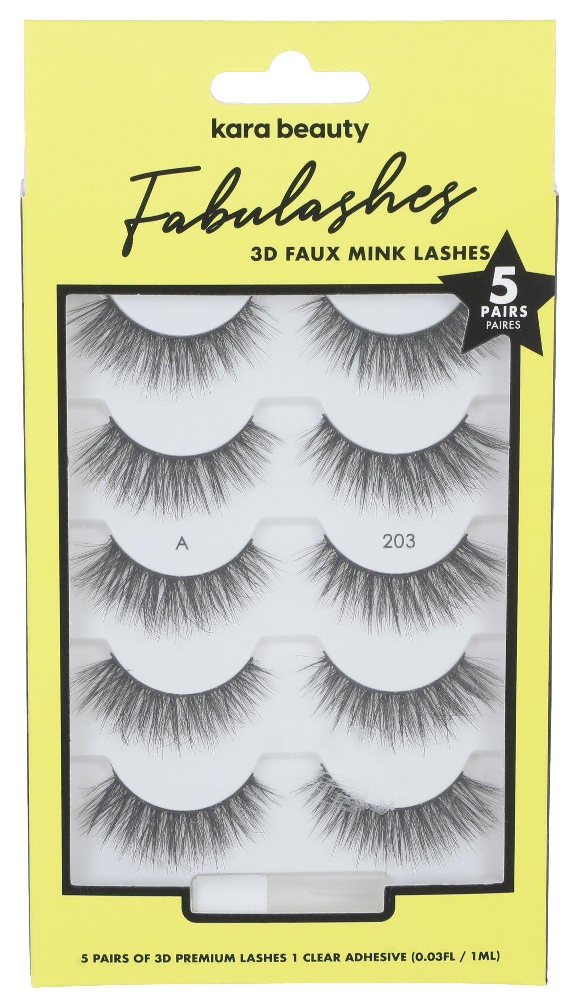 5 Pk Faux Mink Eyelashes