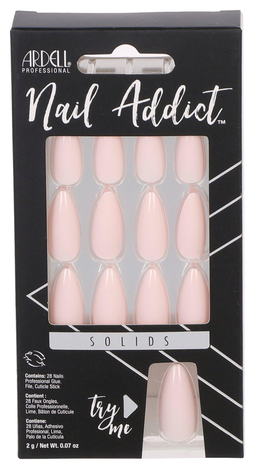 28 Pk Think Pink Press On Nails