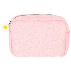 Quilted Floral Cosmetic Bag